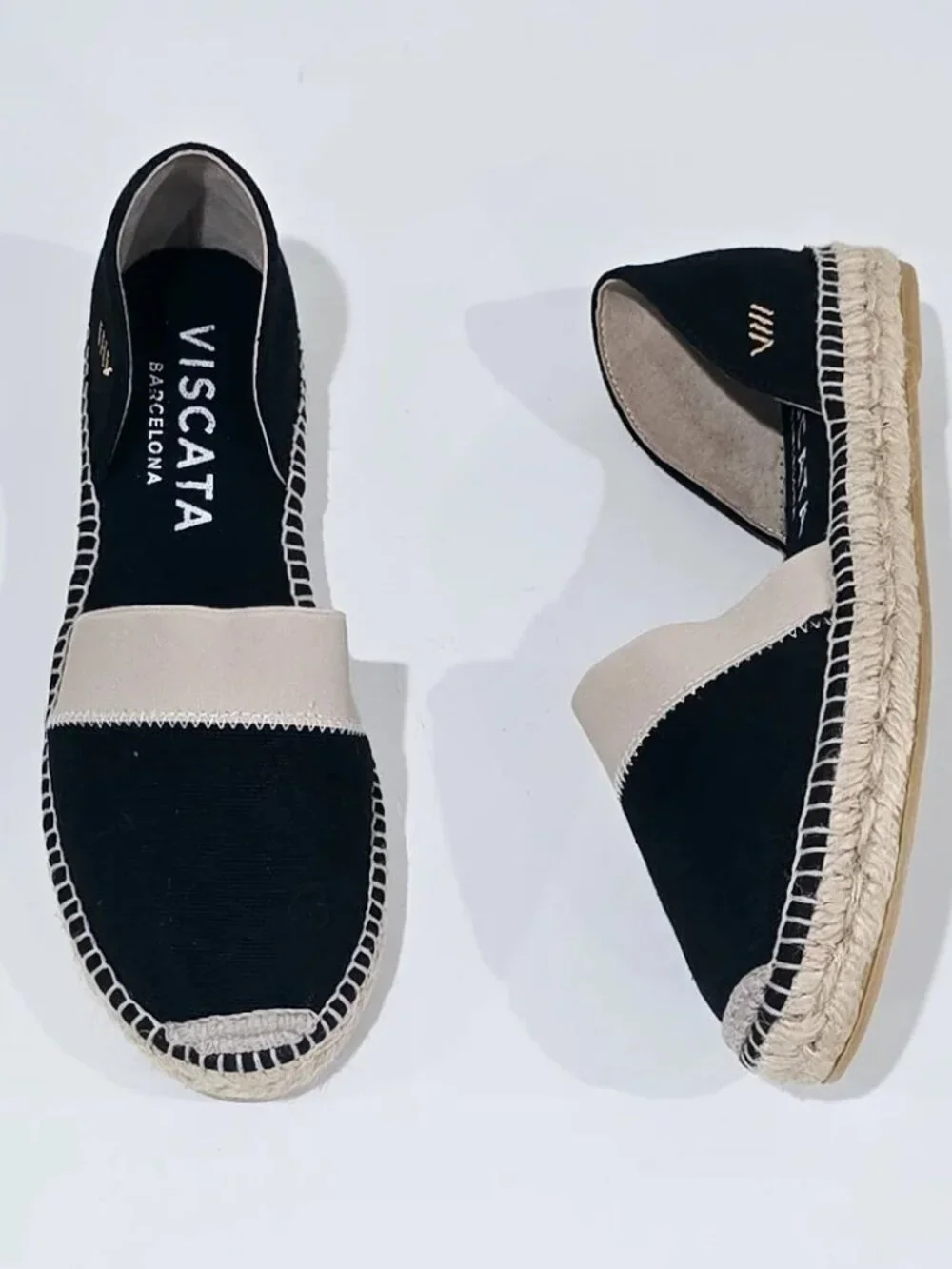 New! Viscata Ventosa Black Flat Espadrille